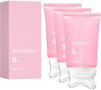 PDRN Collagen Gua Sha Neck Firming Cream - Built-In Gua Sha Massager,Lifting Tightening Anti Wrinkle Massage Applicator,Contour Care for the Look of Fine Lines,Jawline,Neck,Décolleté (3 Pcs)