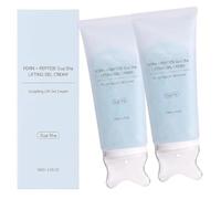 PDRN Collagen Gua Sha Neck Firming Cream, Peptide Neck Lifting Gel Cream, Lifting Tightening Massage Applicator, Hydrating Moisturizer For Neck, Décolleté & Jawline, Improved Elasticity (2PCS)