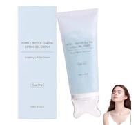 PDRN Collagen Gua Sha Neck Firming Cream, Peptide Neck Lifting Gel Cream, Lifting Tightening Massage Applicator, Hydrating Moisturizer For Neck, Décolleté & Jawline, Improved Elasticity (1PCS)