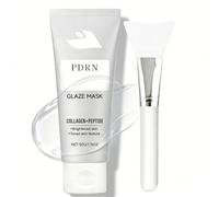 PDRN Collagen Night Wapping Mask, Peel Off Face Mask for Glass Skin & Gentle Exfoliation,Overnight Wrapping Face Mask with Jelly Brush,Deep Hydration & Plumpness,Korean Skincare for Dullness&Pore Care