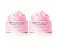 PDRN Pink Collagen Capsule Cream, Lightweight Facial Moisturizer，2pc | Skin Barrier Support, Hydration Care for Glowing Skin, Plump-Appearing & Smooth & Radiant-Looking Complexion, Daliy Skincare