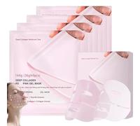 PDRN Pink Collagen Jelly Gel Mask, Salmon Dna Pdrn Overnight Face Mask for Glass Glow Skin 4PC, Korean Skin Care Beauty for Women Anti Wrinkle Hydrating Firming & Elasticity Boost & Pore Minimizing