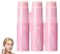 PDRN Pink Collagen Volume Multi Balm,Collagen Wrinkle Stick for Face,Hydrating Skincare Fine Lines bounce Balm, Lips & Neck,Leaves Skin Smooth & Plump (3 pcs)