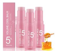 PDRN Pink Collagen Volume Multi Balm Stick, Face Moisturizer with Peptides, Hydrating Stick for Lips Eyes Neck, Firming and Plumping Skin Care, 10g, 2.6x10 cm (3 PCS)