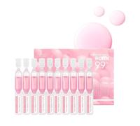 PDRN Salmon Pink Single-Use Ampoule Serum, hydrating, moisturizing, gently exfoliating, brightening skin tone after late nights, 10-pack