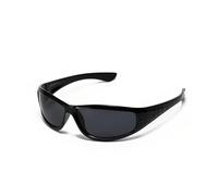 PDSTREDF Y2K Silver Hollowed Out Sunglasses - Futuristic Technology Sense Sunglasses, Hot Girls Net Red Trendy Sunglasses for Women & Men(Bright Black B)