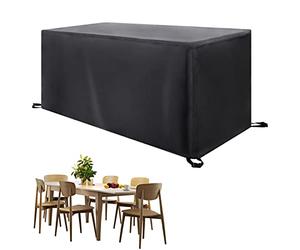 PDSYCB Garden Furniture Covers 130x100x80cm LxWxH Black Outdoor Patio Rattan Cube Table Covers Windproof Windproof Anti-UV Rectangular Table and Chair Set for Chair and Table Cover