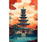 PDSYUCHEN 1000 Pieces Jigsaw Puzzles ,Retro Travel Scenery Poster ,Memory Cognition Game ,Adult Stress Relief Game Art Picture - Jw09Th
