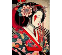 PDSYUCHEN 1000 Pieces - Pictures - Gifts - Irregular Puzzle - Japanese Geishas Retro Art Painting - Home Decoration - Adults Memory Cognition Game - Tz353Kj