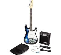 Jaxville Reaper Full-size Electric Guitar Kit With 10-watt Guitar Amp, Gig Bag, Picks, Whammy, Lead, Spare Strings & Lessons, Multi