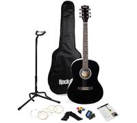 PDT LIMITED RJW-103-BK-PK Acoustic Guitar Bundle - Black, Black