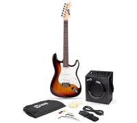 RockJam Full Size Electric Guitar Kit with 10-Watt Guitar Amp, Lessons, Strap, Gig Bag, Picks, Whammy, Lead and Spare Strings - SunBurst