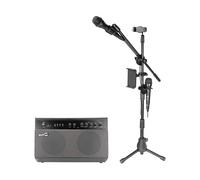 RockJam Premium Performer 100-watt Bluetooth Karaoke Machine & PA System with Two Karaoke Microphones