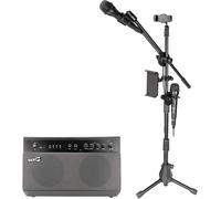 RockJam Premium Performer 100W Bluetooth Karaoke Machine and PA System with Two Karaoke Microphones