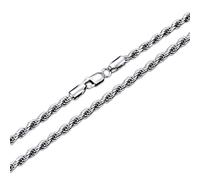 PDTJMTG 925 Sterling Silver Rope Chain 1.5MM, 2MM, 3MM, 3.5MM Diamond Cut Braided Silver Rope Chain Necklace Gift for Men Women (Width: 2mm, 55cm)