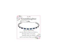PDTU Always Remember Bracelet Gifts for Granddaughter, Inspirational Cubic Zirconia Adjustable Bracelets Gift for Girls
