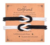PDTU Gifts for Soulmate Girlfriend To My Love Knot Bracelet Presents for Women Men│Pinky Promise Bracelets Valentine's Day Anniversary Christmas Gifts