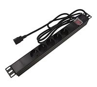 PDU-05F-0200-IEC-BK Power Strip: Fusing Sockets: 5 230VAC 10A Black 2