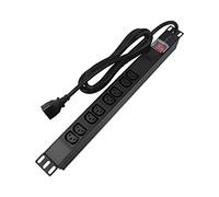 PDU-08I-0200-C20-BK-BK Power Strip: Fusing Sockets: 8 230VAC 16A Black