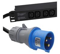 kenable PDU C13 Sockets 12 Way to 32A Commando Power Distribution Unit Horizontal 3m [3 metres]