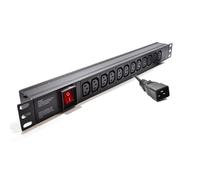 PDU C13 Sockets 12 Way to C20 IEC 16A Power Distribution Unit Horizontal 1.8m