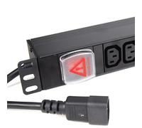 PDU C13 Sockets 6 Way with C14 IEC Power Distribution Unit Horizontal 3m