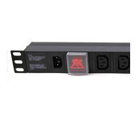 kenable 1U Rack Mount PDU 8 Way Power Distribution Unit C14 Inlet to C13 Sockets 19 Inch Horizontal 10A 2500W Black Aluminium Without Surge Protection