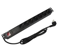 PDU-PRO-07F-0200-BK-BK Power Strip: Fusing Sockets: 7 230VAC 16A Black
