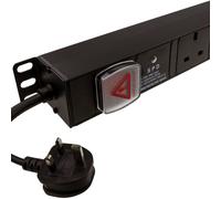 PDU UK Sockets 12 Way with UK Plug Power Distribution Unit Vertical SURGED 3m