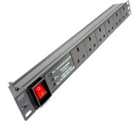 PDU UK Sockets 6 Way with UK Plug Power Distribution Unit Horizontal 3 WAY SURGE 1.8m
