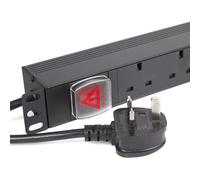 PDU UK Sockets 6 Way with UK Plug Power Distribution Unit Horizontal 5m