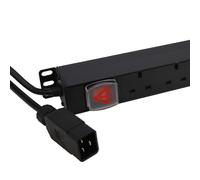 PDU UK Sockets 8 Way to C20 IEC 16A Power Distribution Unit Vertical 3m