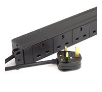 PDU UK Sockets 8 Way with UK Plug Power Distribution Unit Horizontal 3m