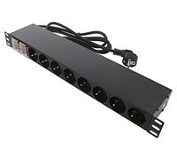 PDU1601 Power Strip: Powered Sockets: 16 230VAC 16A Black 2m LOGILINK