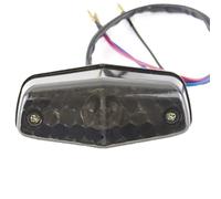 PDURMBUAB 12V For Cafe Racer Motorcycle Tail Light Brake Rear Lamp For Lucas Replica 525 For Triumph BSA Taillight For Chopper Stop Lights Rear Running Stop(Humo)