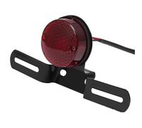 PDURMBUAB Motorcycle Retro Red Rear Tail Brake Stop Light Lamp W/License Plate Mount For Suzuki For Chopper Bobber Rear Running Stop