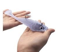 PDXGGB Big Jig Worm Lures Swimming Bait Soft Plastic Fishing Lure for Bass, Crappie, Trout, Pike, Sea Bass, Redfish, Striper,Fishing Lures for Freshwater & Saltwater (Clear Glitter-1 Piece)