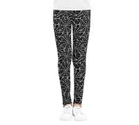 PDYLZWZY Girls' Halloween Leggings, Stretchy Tights Halloween Costume Spider Weave Pattern Fashion Leggings Bottom Stretch Yoga Pants, black, 5-6 Years