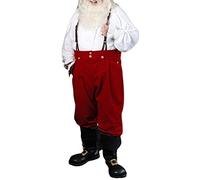 PDYLZWZY Mens Santa Claus Costume Jumpsuit Santa Bib Jumpsuit Christmas Dungarees Adult, red, XL