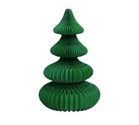 PE 57" Bright Green Paper Christmas Tree - Tall Honeycomb & Cardboard Style Foldable 3D Holiday Decoration, Classic Green Centerpiece, Reusable Eco-Friendly Décor