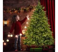 PE Artificial Christmas Tree, Eco-Friendly Material, Dense and Realistic Branches and Leaves, Home and Store Holiday Decorations(1.8m/6ft)