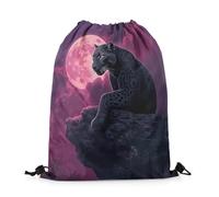 PE Bag Leopard Mountain Moon Night Sky Gym Bag Unisex String Backpack Yoga For Swim Picnic Women
