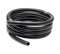 PE Corrugated Conduit 100m Roll Black Cable Protection Tube for Automotive Wiring - Flexible Split Sleeving Heat Resistant AD10-AD13 Indoor Outdoor Use(AD10)