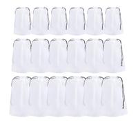 Pe Drawstring Cosmetic Bags 18pcs for Travel Toiletries and Storage | Frosted Finish, Reusable Packing Set, Separates Clean and Dirty Items, Suitable for Spa Use