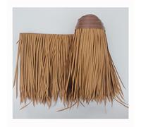 PE Fake Straw Fireproof Artificial Palm Thatch Simulation Thatch Roll Synthetic Palm Leaves Thatch Roofing Thatch Roofing for Garden Patio Deck Gazebos Wall House(Yellow e,0.5x6m/1.64X19.7ft)