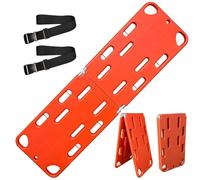 PE Foldable Stretcher,Plastic Water Floating Back Boards,Portable First Responder Backboard Emergency Immobilization,with Neck Brace&Head Bed&Adjustable Seat Belt,Weight Capacity 350lbs/159KG(2-fold)