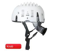 PE Helmet for Fursuit Headbase,Dual Fit System (Snap-in & Dial Knob),Universal White - Impact Resistance & Breathable Design