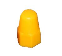 PE Hexagon Nut Protective Cap Anchor Bolt Protective Sleeve Plastic Dustproof Anti-rust Nut Decorative Cover Heightened-M16x24x53(10pcs),yellow