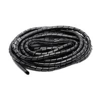PE Insulating Sleeve Wire Harness Cable Protection Conduit Spiral Wound Tube Resistant High Temperature Auto Mechanical Circuit(Black,16mm (5meter))