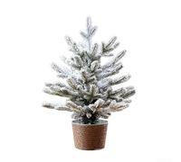 PE Material Christmas Simulation Tree with Snow Covered Effect, Suitable for Desk and Small Space Decoration to Celebrate the Holiday Season